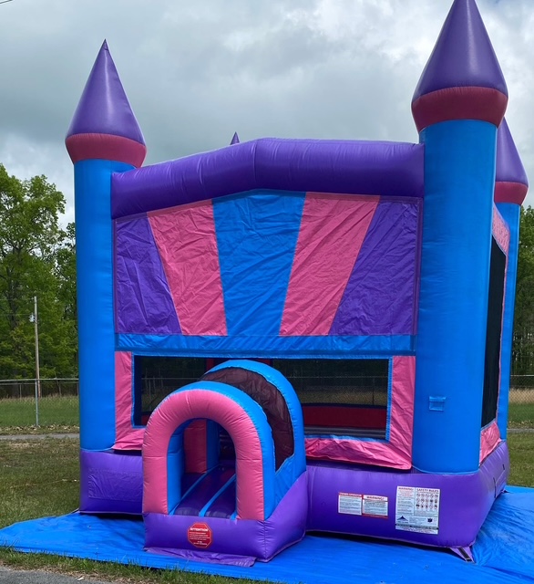 Princess Bounce House – pink and purple bounce house with crown design