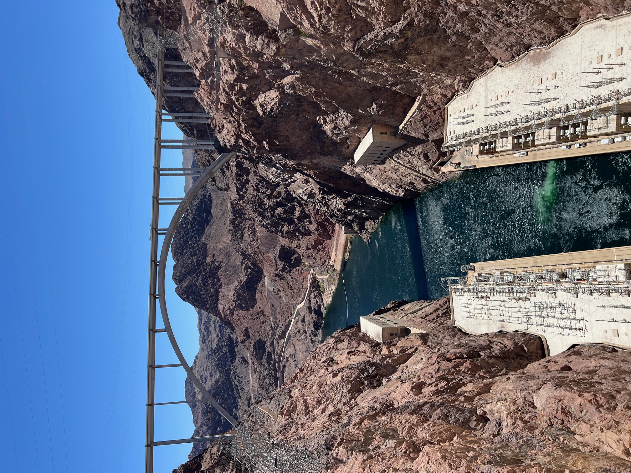 Interstate bridge over a the Hoover Dam